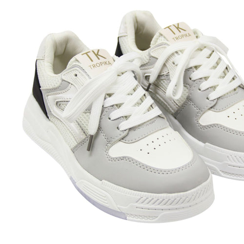 TENIS BLANCO X GRIS/GRIS REF: 33-L136